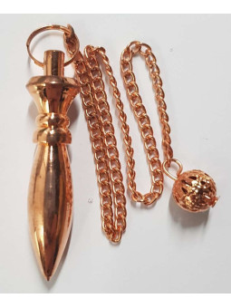 Karnak Bronzefarbenes Metallpendel 4 cm mit Kette