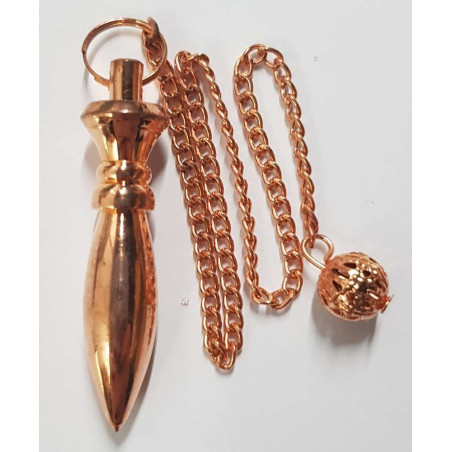 Karnak Bronzefarbenes Metallpendel 4 cm mit Kette