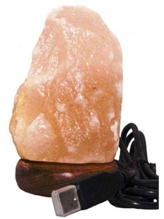Himalaya-Natursalzlampe USB, 14 cm, 600 bis 900 Gramm