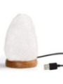 Natürliche Himalaya-Salzlampe Weiß USB, 14 cm, 600 bis 900 Gramm