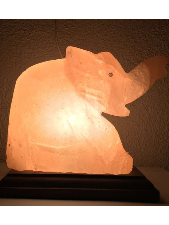 Handgefertigte Elefanten-Salzlampe 20x20 cm