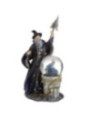 Eisdrachenfigur in Kristallkugel mit Zauberergeist, 23,5 cm hoch x 12,5 cm breit