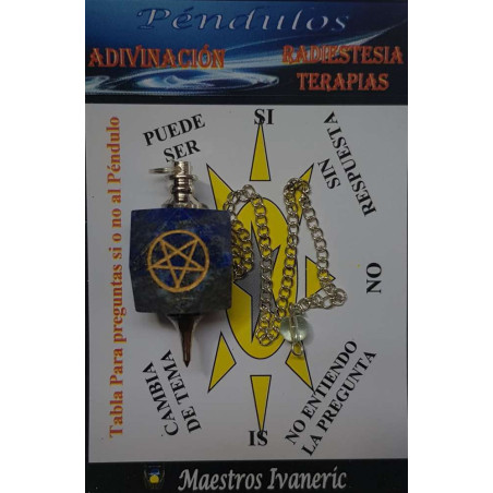 Lapizlazuli Mineral Pendel mit Pentagramm