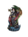 Drachenfigur mit Zauberergeist, 23cm H x 12,5B x 12,5Cm