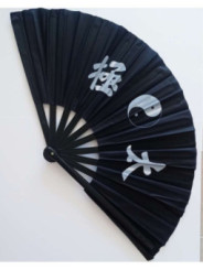 Tai Chi Schwarzer Fächer 50cm