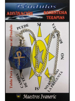 Lapislazuli Mineral Pendel mit Schlüssel Ankh