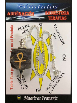 Amethyst Mineral Pendel mit Schlüssel Ankh