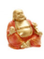 Glücklich Buddha Figur mini Orange Robe. 4 cm hoch x 4 cm breit