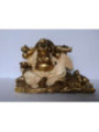 Harz Buddha Reichtum Boot mit weißem Gewand, 13,5 x 8Cm