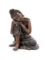 Kniender Buddha, Holzoptik. 14 cm hoch x 12 cm breit