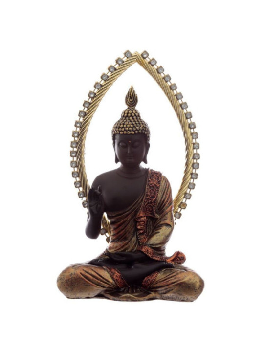 Meditierende Thai-Buddha-Figur, vergoldet. 25 cm hoch