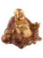 Sitzender Buddha Rot und Gold.9 x 11 cm