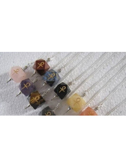 Sortierte Packung 3 unbeschriftete Ankh-Schlüssel-Mineralpendel