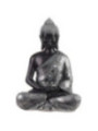 Sitzender Thai-Buddha Schwarz und Silber, 30 cm x 14,5 cm