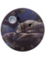 Wanduhr, Wolf in einer ruhigen Nacht