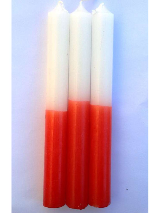 Rot-weiße Spezial-Esoterik-Kerze