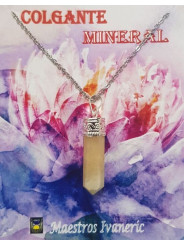 Gelber Fluorit-Mineralpunkt-Anhänger 3-4cm