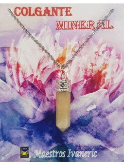 Gelber Fluorit-Mineralpunkt-Anhänger 3-4cm