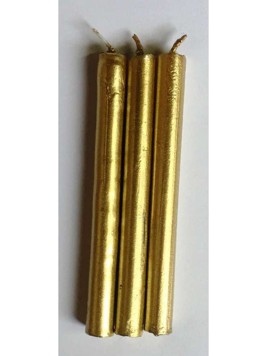 Spezial Esoterik Kerze 11 Cm Golden, 12 Stück.