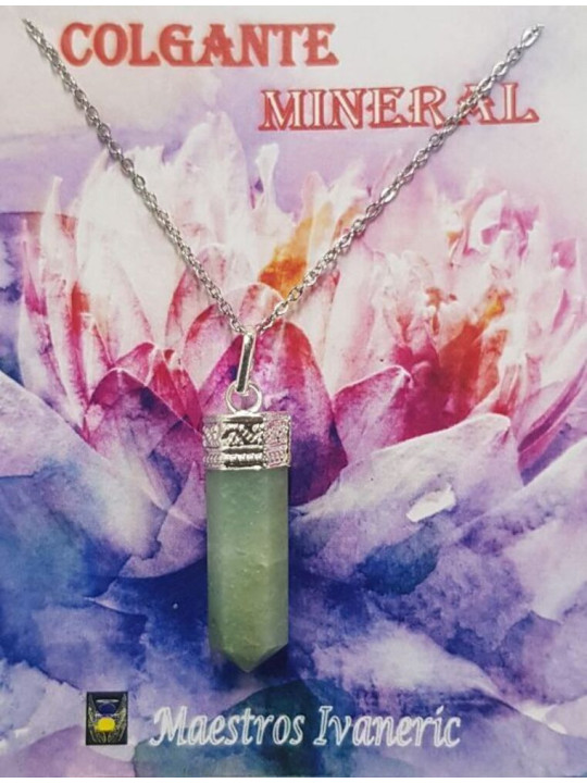 Grüner Quarz-Mineralpunkt-Anhänger 3-4cm