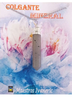 Grauer Achat Mineral Tip Anhänger 3-4cm