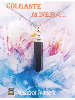 Schwarzer Jaspis Mineral Point Anhänger 3-4cm