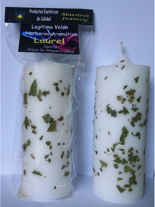 Legitime krautige und aromatische Lorbeer-Aromakerze
