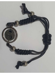 Handgefertigtes St. Benedikt Zweck Armband, einstellbar mit Leder gemacht