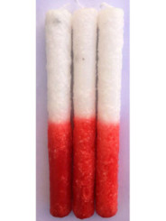 Rot-weiße Salzkerze