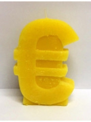 Euro-Kerze Gelb. 11 Zentimeter