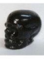Schwarzer Totenkopf Kerze. 11 x 9 Zentimeter