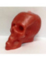 Rote Totenkopf Kerze. 11 x 9 Zentimeter