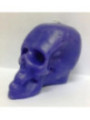 Lila Totenkopf Kerze. 11 x 9 Zentimeter