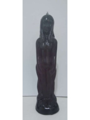 Große schwarze Kerze Frau 19cm