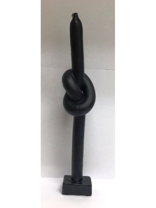 Schwarzer Knoten Kerze 20 Zentimeter