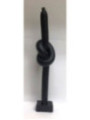Schwarzer Knoten Kerze 20 Zentimeter