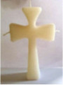 Weiße Wishing Cross Kerze. 15,5cm