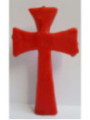 Rote Wishing Cross Kerze 3 Dochte. 15,5cm