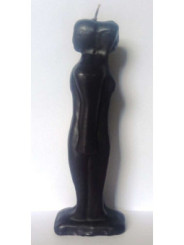 Mann-Frau-Trennung-Paar-Kerze Schwarz. 18 cm
