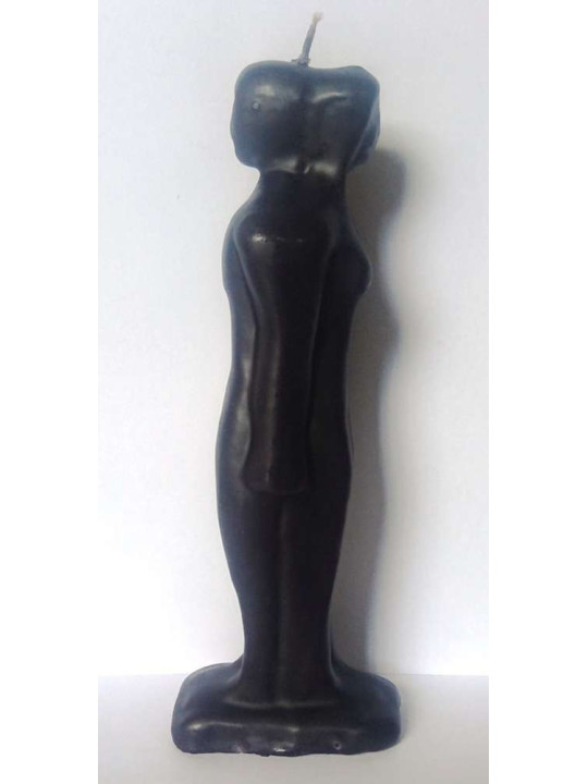 Mann-Frau-Trennung-Paar-Kerze Schwarz. 18 cm