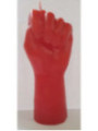 Große rote Faust-Kerze. 18 Zentimeter