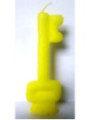 Gelbe Schlüsselkerze. 15 Zentimeter