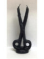 Schwarze Schere Kerze. 16 Zentimeter