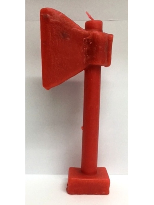 Rote Axt Kerze. 20 Zentimeter