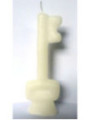 Weiße Schlüsselkerze. 15 Zentimeter