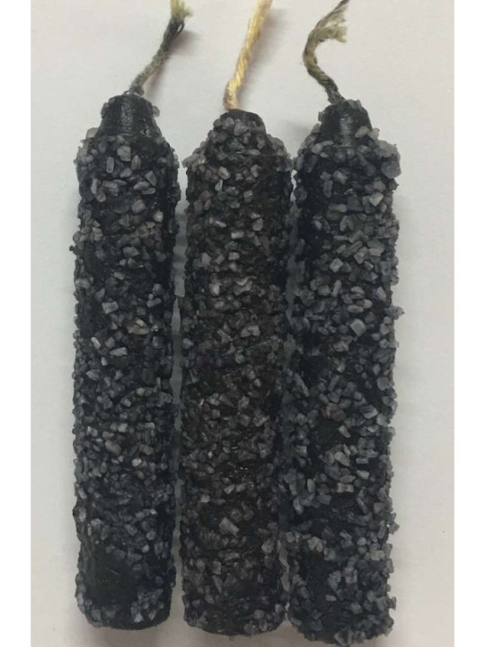 Schwarzes Salz Kerze klein 11cm