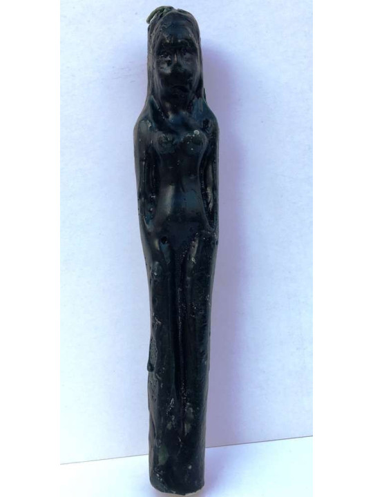 Frau Form Schwarz Kerze, 20X2