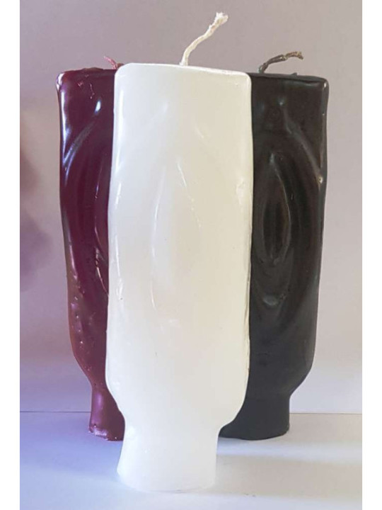Weiße Vagina Kerze 14cm