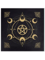 Filz Tarotmatte Pentagramm und Monde 49cm X 49cm