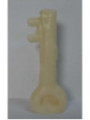 Weiße Schlüsselkerze. 18 Zentimeter